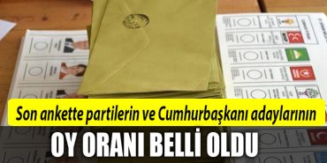 son anket partilerin oy oran