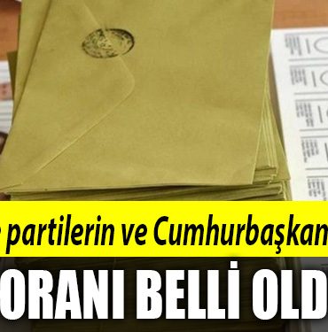 son anket partilerin oy oran