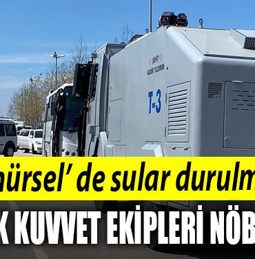 Karamursel de yine tansiyon yukseldi Cevik kuvvet ekipleri nobette