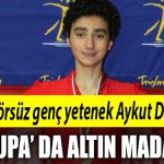 Kocaeli de Antrenorsuz genc yetenek Aykut Dinc ten Avrupa da altin madalya