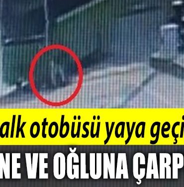 Kocaeli de Ozel halk otobusu yaya gecidinde anne ve ogluna carpti