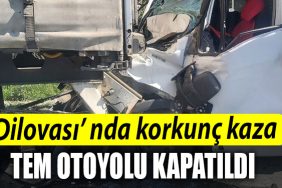 Kocaeli de Tira carpan kamyonetin surucusu aracta sikisti TEM otoyolu kapandi