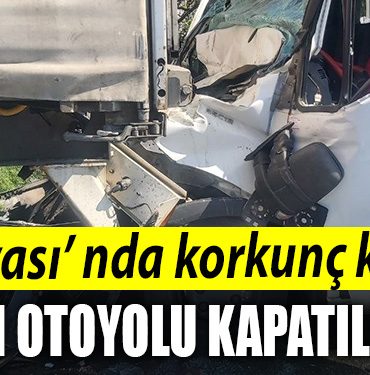 Kocaeli de Tira carpan kamyonetin surucusu aracta sikisti TEM otoyolu kapandi