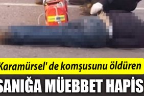 Kocaeli de komsusunu olduren saniga muebbet hapis