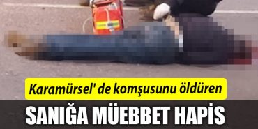 Kocaeli de komsusunu olduren saniga muebbet hapis