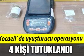 Kocaelideki uyusturucu operasyonlarinda 4 kisi tutuklandi