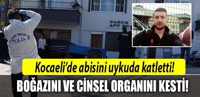 kocaeli abisinin bogazini kesti