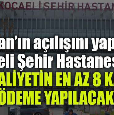 kocaeli sehir hastanesi maliyet