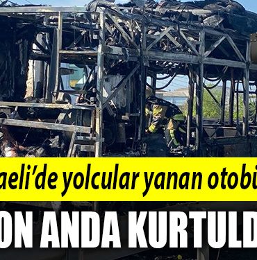 kocaeli yanan otobus