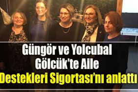 CHP Kocaeli Milletvekili adayları Tülin Keçeci Güngör ve Hülya Güreli Yolcubal Gölcük’te Aile Destekleri Sigortası’nı anlattı