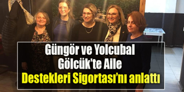CHP Kocaeli Milletvekili adayları Tülin Keçeci Güngör ve Hülya Güreli Yolcubal Gölcük’te Aile Destekleri Sigortası’nı anlattı