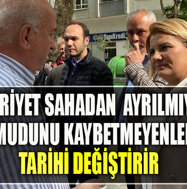 İzmit Belediye Başkanı Fatma Kaplan Hürriyet sahadan ayrılmıyor. Umudunu kaybetmeyenler tarihi değiştirir
