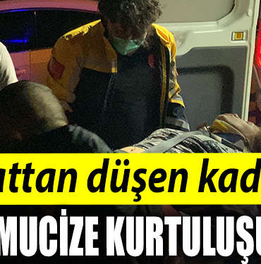 Kocaeli' de 5. kattan düşen kadının mucize kurtuluşu