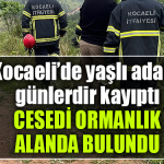 kocaeli kayıp yaşlı adam