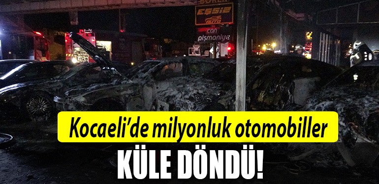 kocaeli otomobiller küle döndü
