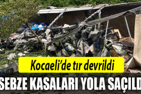kocaeli tır devrildi