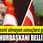 resmi olmayan sonuçlar