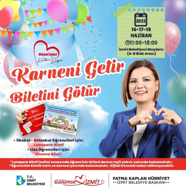 KARNELERİNİ GETİREN ÖĞRENCİLERE HEDİYE BİLET