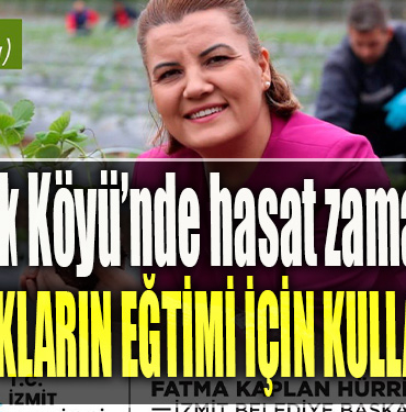İzmit Belediyesinin Çilek Köyü’nde hasat zamanı! Tüm gelir kız çocuklarının eğitimi için kullanılacak