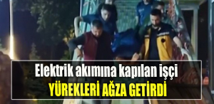 Kocaeli' de Elektrik akımına kapılan işçi yürekleri ağza getirdi