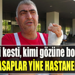 Kocaeli' de Kimi elini kesti, kimi gözüne boynuz yedi Acemi kasaplar yine hastanelerdeydi