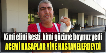 Kocaeli' de Kimi elini kesti, kimi gözüne boynuz yedi Acemi kasaplar yine hastanelerdeydi