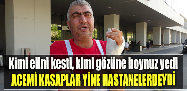 Kocaeli' de Kimi elini kesti, kimi gözüne boynuz yedi Acemi kasaplar yine hastanelerdeydi