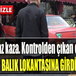 Kocaeli' de inanılmaz kaza. Kontrolden çıkan otomobil balık lokantasına girdi