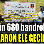Kocaeli'de operasyon 11 bin 680 bandrolsüz makaron ele geçirildi
