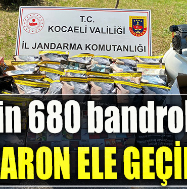 Kocaeli'de operasyon 11 bin 680 bandrolsüz makaron ele geçirildi
