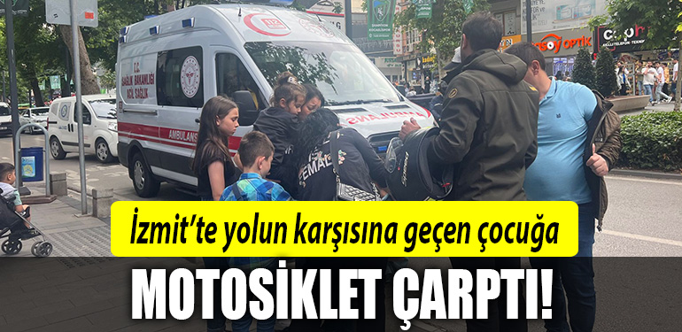 izmit motosiklet çarptı