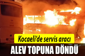 kocaeli araç alev topuna döndü