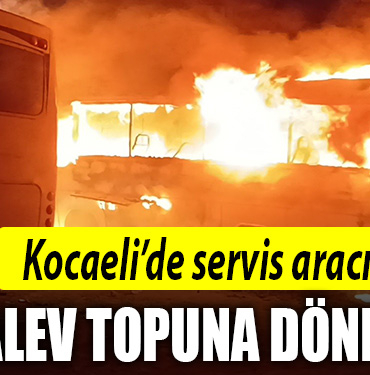kocaeli araç alev topuna döndü