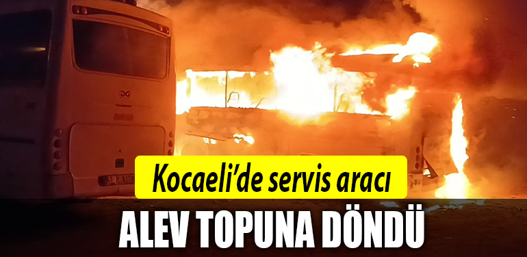kocaeli araç alev topuna döndü