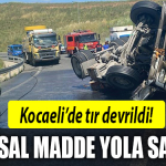 kocaeli kimyasal madde yola saçıldı
