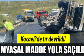 kocaeli kimyasal madde yola saçıldı
