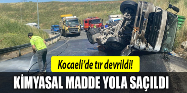 kocaeli kimyasal madde yola saçıldı