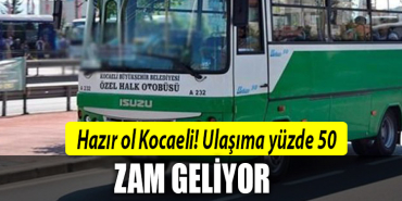 kocaeli ulaşım zam