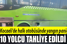 kocaeli yangın halk otobüsü