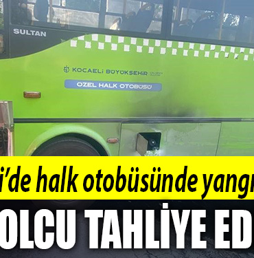 kocaeli yangın halk otobüsü