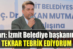 CHP Kocaeli İl Başkanı Bülent Sarı İzmit Belediye Başkanı Fatma Kaplan Hürriyet' i tekrardan tebrik ediyorum