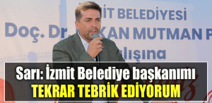 CHP Kocaeli İl Başkanı Bülent Sarı İzmit Belediye Başkanı Fatma Kaplan Hürriyet' i tekrardan tebrik ediyorum