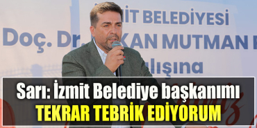 CHP Kocaeli İl Başkanı Bülent Sarı İzmit Belediye Başkanı Fatma Kaplan Hürriyet' i tekrardan tebrik ediyorum