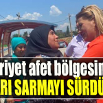 İzmit Belediye Başkanı Fatma Kaplan Hürriyet afet bölgesinde yaraları sarmayı sürdürüyor