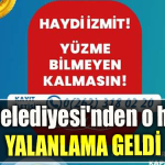 İzmit Belediyesi'nden o habere yalanlama geldi