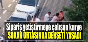 Kocaeli' de Sipariş yetiştirmeye çalışan kurye sokak ortasında dehşeti yaşadı