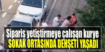 Kocaeli' de Sipariş yetiştirmeye çalışan kurye sokak ortasında dehşeti yaşadı