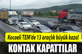 kocaeli 13 araca kaza