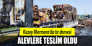 kocaeli tır dorsesi alevlere