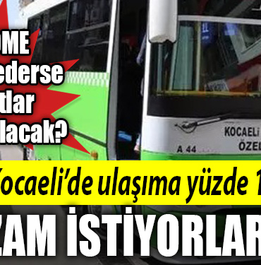 kocaeli ulaşım zam
